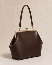 The Kensington Frame Bag | Structured Chocolate Brown Handbag