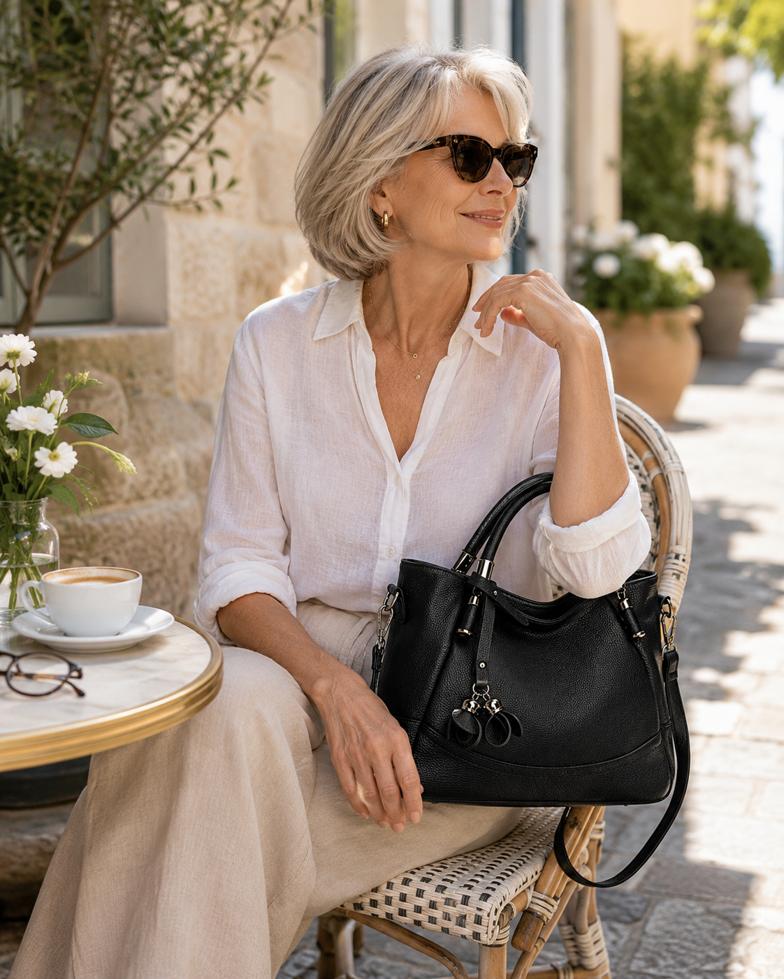 The Kensington Everyday Tote – Black Pebbled Shoulder Bag