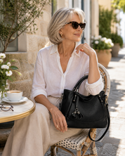 The Kensington Everyday Tote – Black Pebbled Shoulder Bag