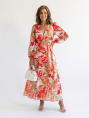 Althea - Long Sleeve Floral Maxi Dress