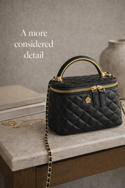 Makena - The Structured Quilted Top-Handle Bag