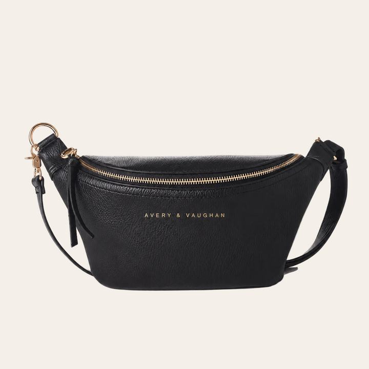 The Kensington Crescent Crossbody Bag - Black
