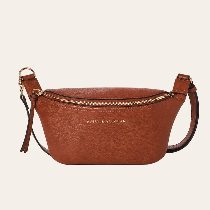 The Kensington Crescent Crossbody Bag - Chestnut