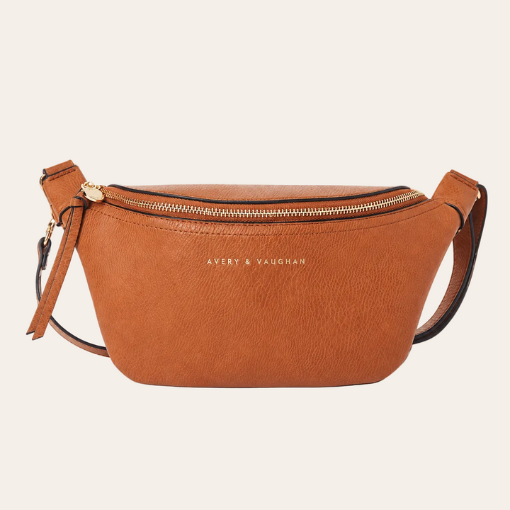 The Kensington Crescent Crossbody Bag - Cognac