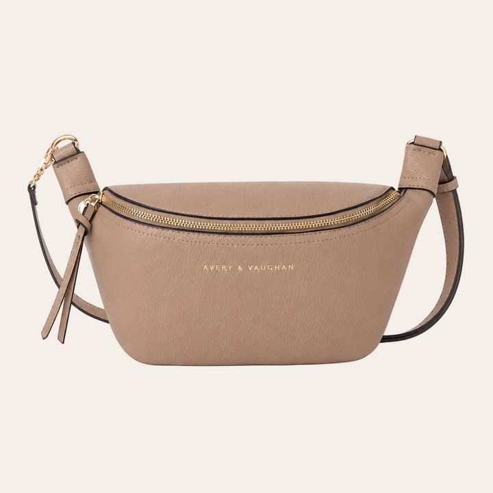 The Kensington Crescent Crossbody Bag - Mocha Mousse
