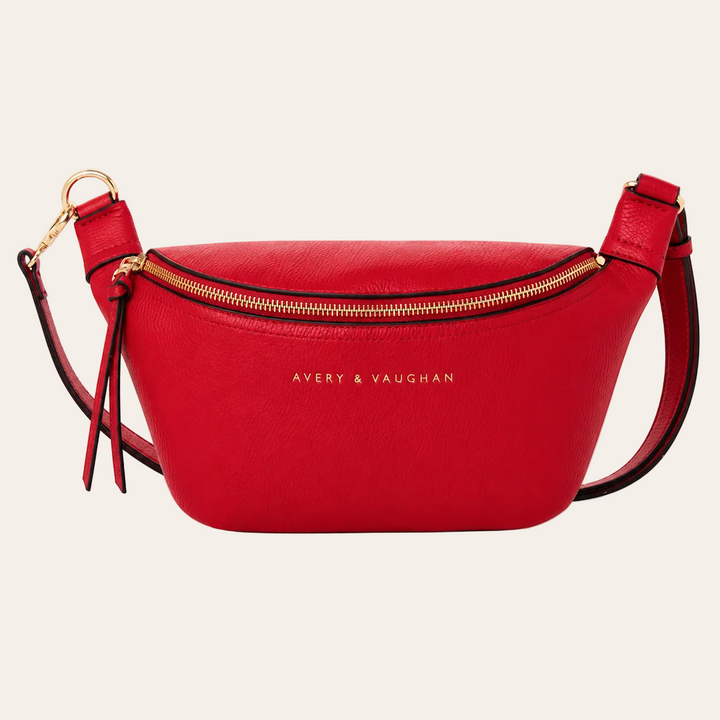 The Kensington Crescent Crossbody Bag - Red
