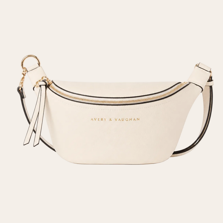 The Kensington Crescent Crossbody Bag - Cream