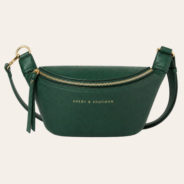 The Kensington Crescent Crossbody Bag - Heritage Green