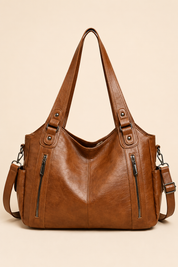 The Kensington Utility Tote – Cognac Brown Everyday Shoulder Bag