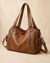 The Kensington Utility Tote – Cognac Brown Everyday Shoulder Bag