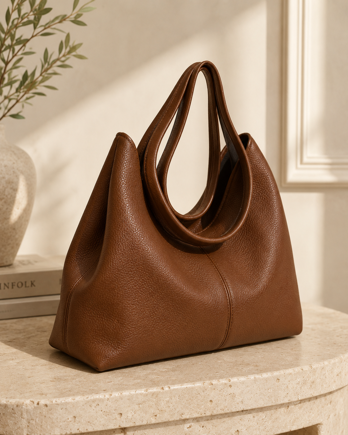 The Cambridge Slouch Hobo – Cognac Brown Everyday Shoulder Bag