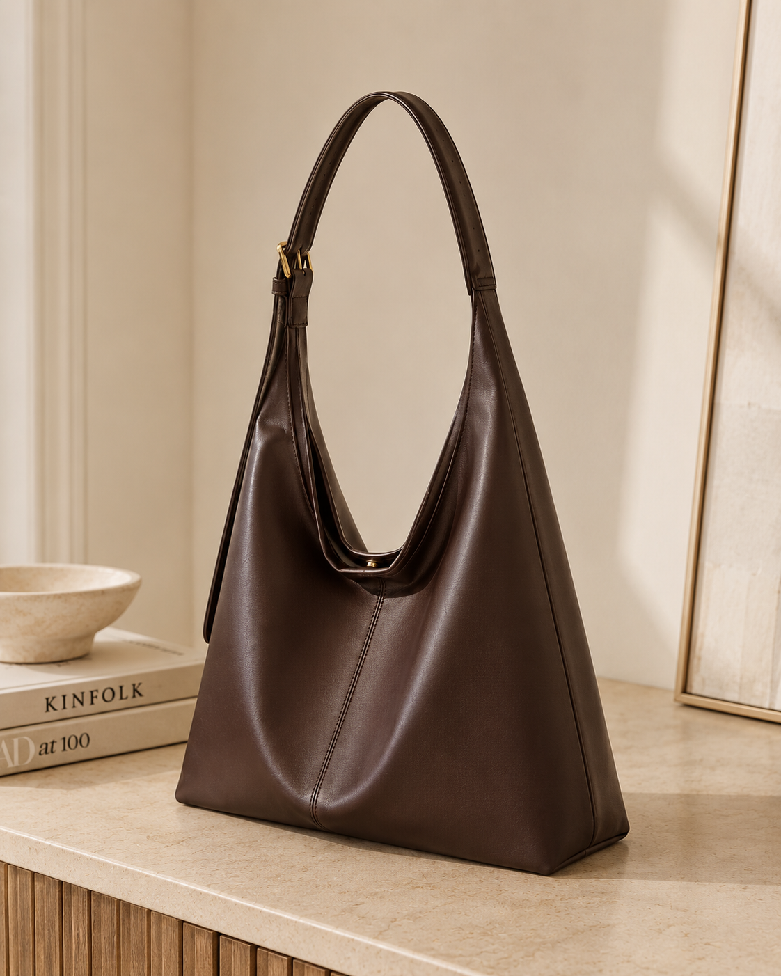 The Kensington Sculptural Hobo – Dark Chocolate