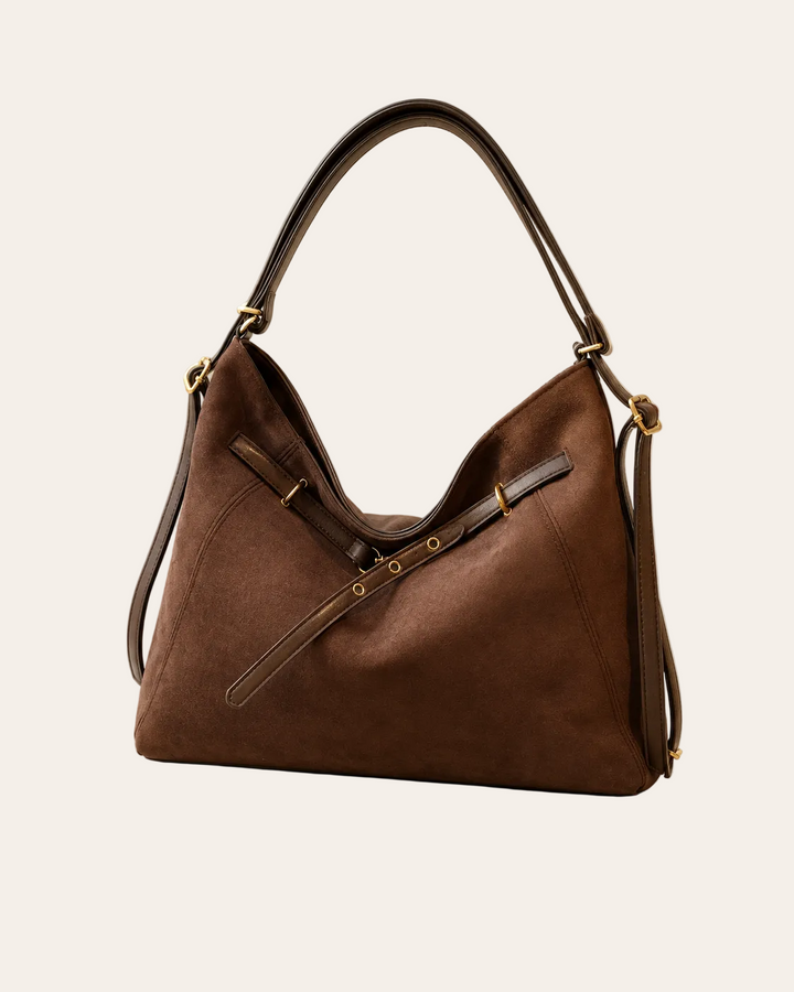 The Kensington Chocolate Shoulder Bag | Soft Structured Everyday Handbag