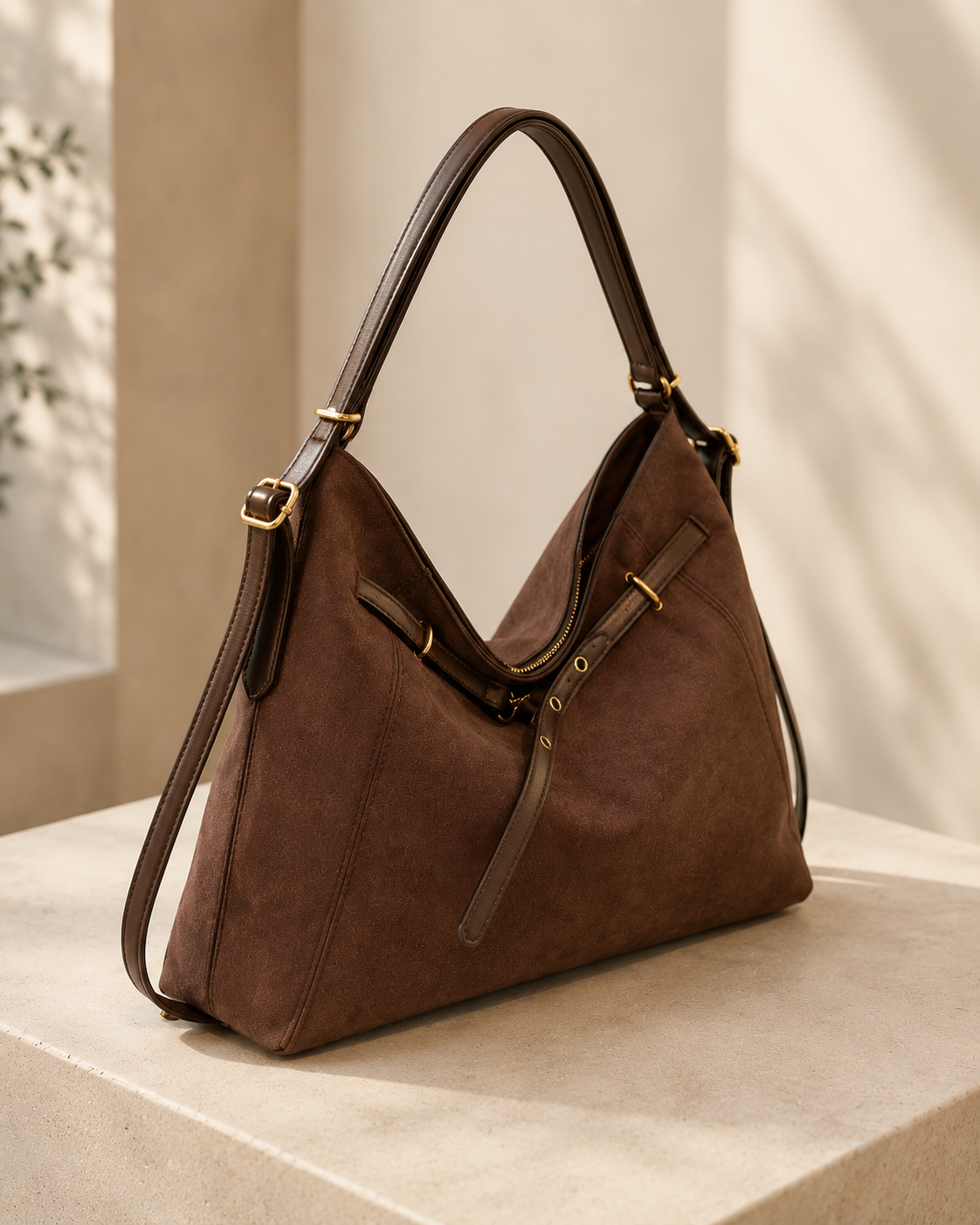 The Kensington Chocolate Shoulder Bag | Soft Structured Everyday Handbag