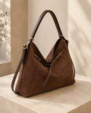 The Kensington Chocolate Shoulder Bag | Soft Structured Everyday Handbag