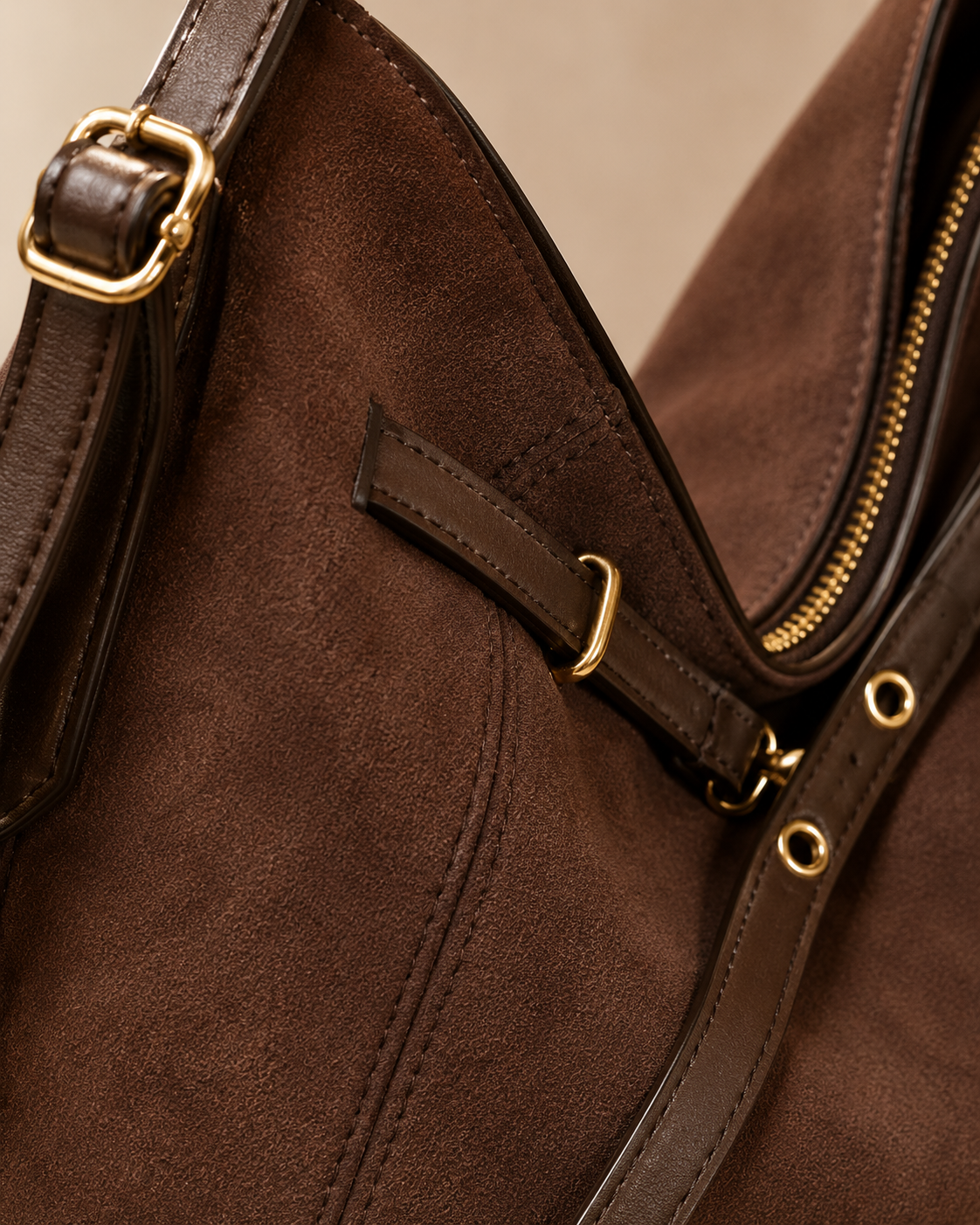 The Kensington Chocolate Shoulder Bag | Soft Structured Everyday Handbag