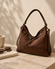The Kensington Chocolate Shoulder Bag | Soft Structured Everyday Handbag