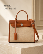 The Kensington Canvas Tote | Structured Neutral Handbag