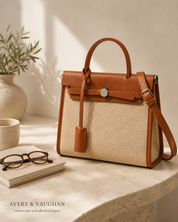 The Kensington Canvas Tote | Structured Neutral Handbag