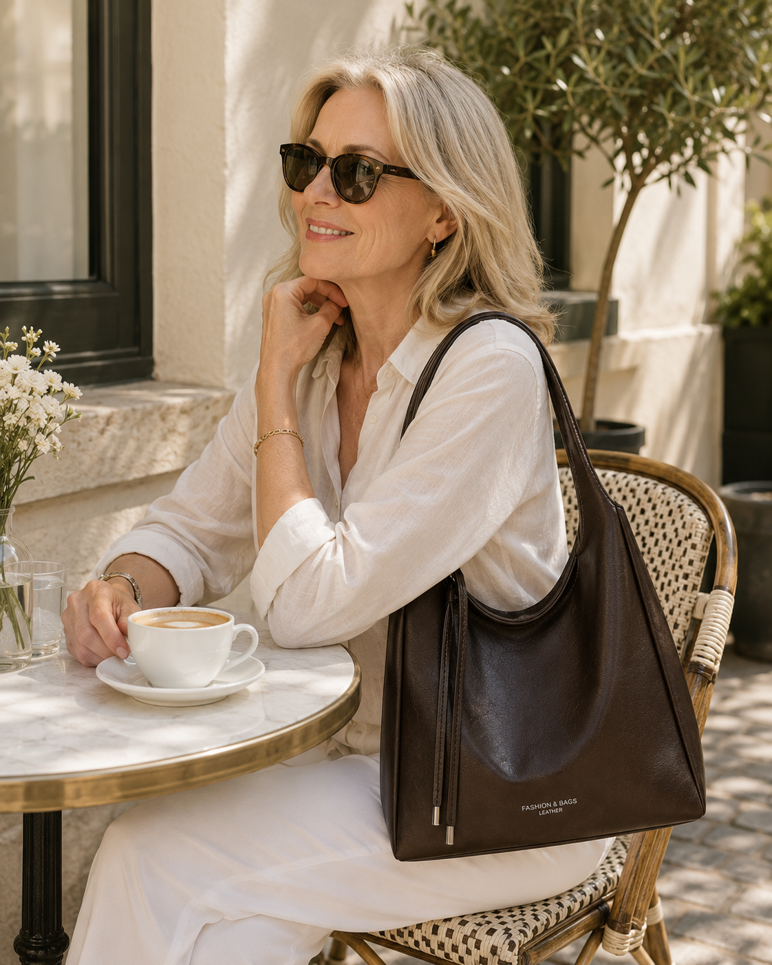 Kensington Dark Brown Shoulder Tote Bag