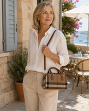 The Kensington Mini Barrel Bag – Heritage Plaid Crossbody Handbag