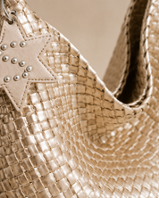 The Verona Woven Hobo – Champagne Gold