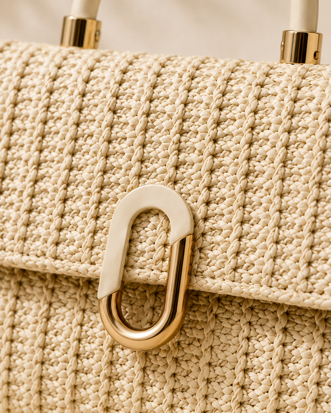 The Provence Straw Handbag | Structured Woven Top Handle Crossbody