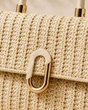 The Provence Straw Handbag | Structured Woven Top Handle Crossbody