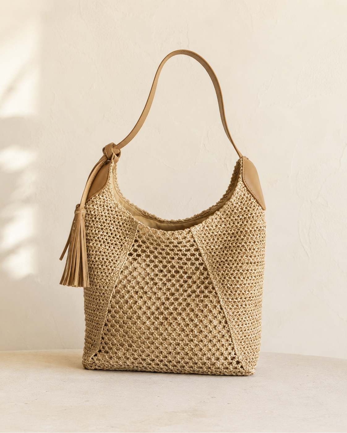 The Amalfi Woven Hobo | Natural Raffia Shoulder Bag