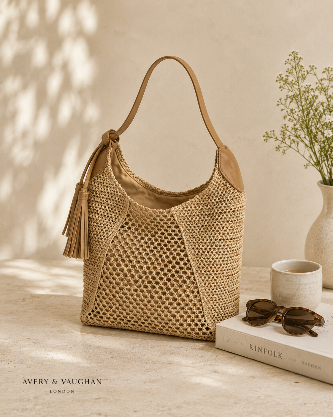 The Amalfi Woven Hobo | Natural Raffia Shoulder Bag