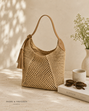 The Amalfi Woven Hobo | Natural Raffia Shoulder Bag