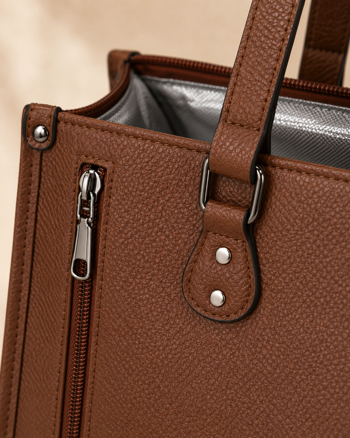 The Windsor Market Tote – Insulated Everyday Travel Bag in Cognac