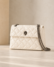 The Kensington Quilted Shoulder Bag – Cream