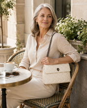 The Kensington Quilted Shoulder Bag – Cream