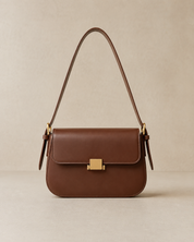 The Cambridge Shoulder Bag – Cognac Brown Structured Handbag