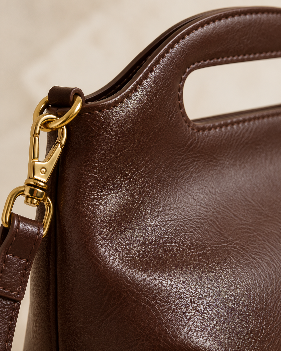 The Kensington Cut-Out Crossbody | Chocolate Brown
