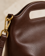 The Kensington Cut-Out Crossbody | Chocolate Brown