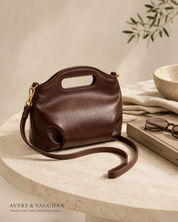 The Kensington Cut-Out Crossbody | Chocolate Brown