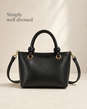 The Mayfair Mini Tote | Elegant Black Structured Handbag