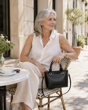 The Mayfair Mini Tote | Elegant Black Structured Handbag