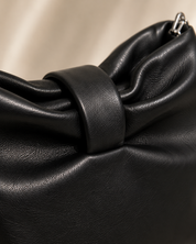 The Kensington Bow Clutch | Elegant Black Shoulder Bag