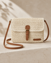 The Amalfi Raffia Crossbody – Woven Summer Crossbody Bag
