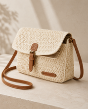 The Amalfi Raffia Crossbody – Woven Summer Crossbody Bag