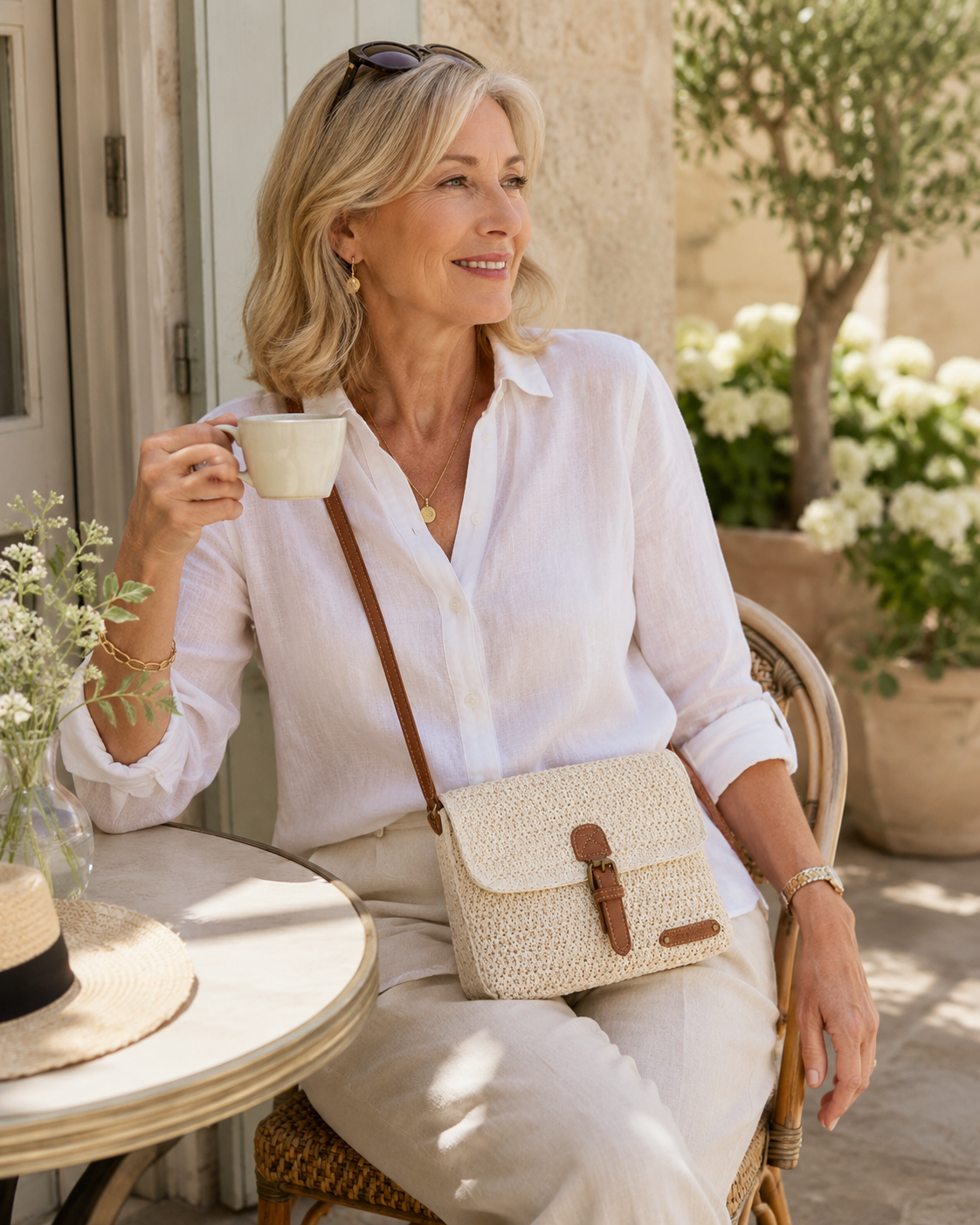 The Amalfi Raffia Crossbody – Woven Summer Crossbody Bag