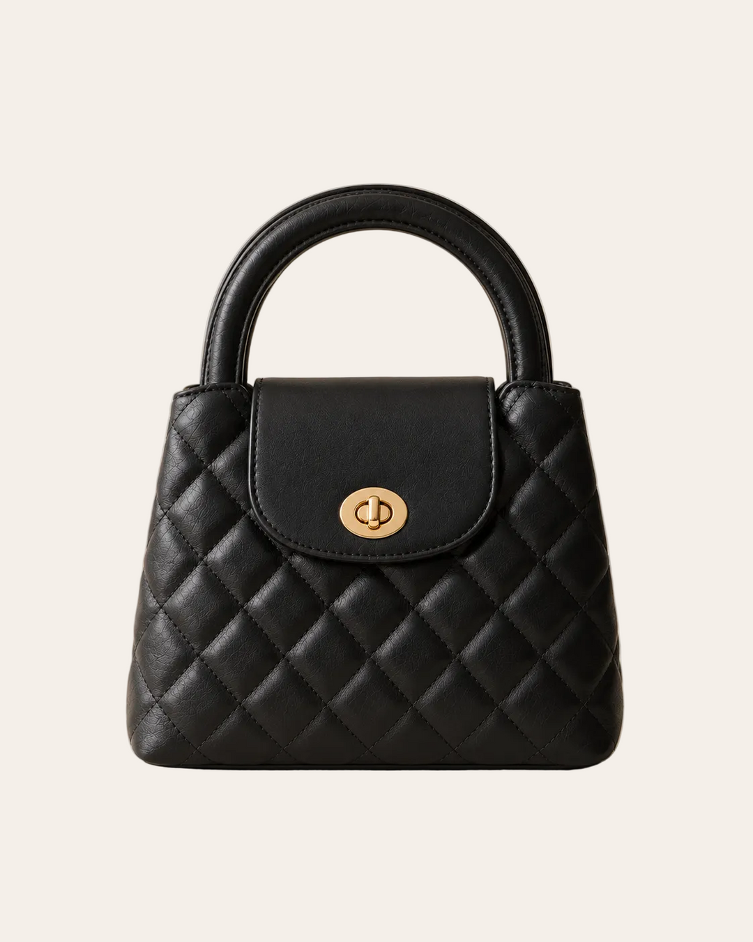 The Kensington Quilted Top Handle Bag | Elegant Structured Handbag