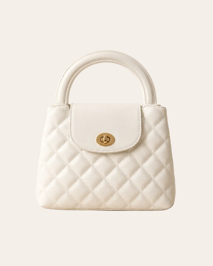 The Kensington Quilted Top Handle Bag | Elegant Structured Handbag