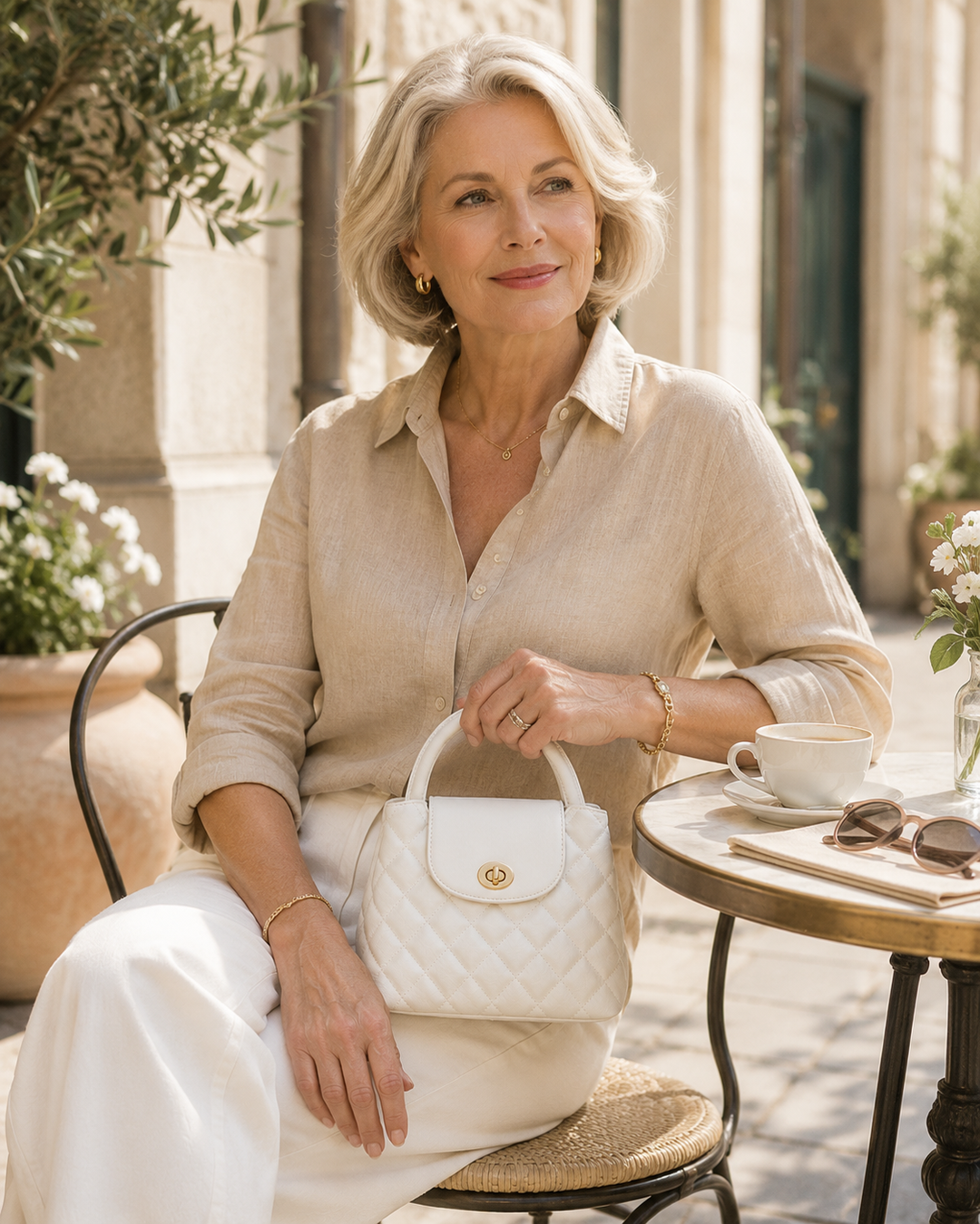 The Kensington Quilted Top Handle Bag | Elegant Structured Handbag