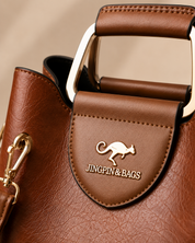 The Kensington Cognac Top Handle Bag | Elegant Everyday Handbag