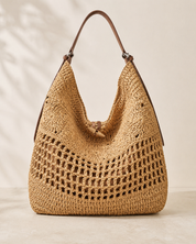 The Capri Woven Carryall | Natural Raffia-Style Shoulder Tote