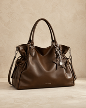 The Kensington Travel Tote | Large Chocolate Brown Slouch Shoulder Bag